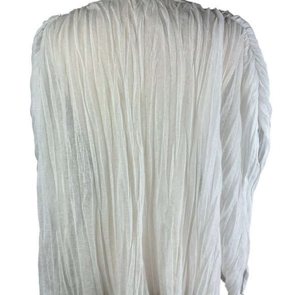 Chico’s Like New White Sleeveless Open Front Lightweight Spring Cardigan Small-O - Picture 6 of 13